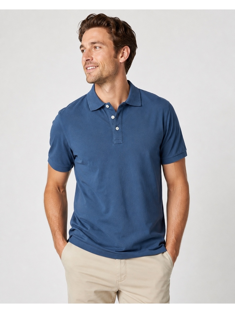 Bonobos Men’s Polo Shirt Medium Blue Standard Fit 100% Cotton Short Sleeve
